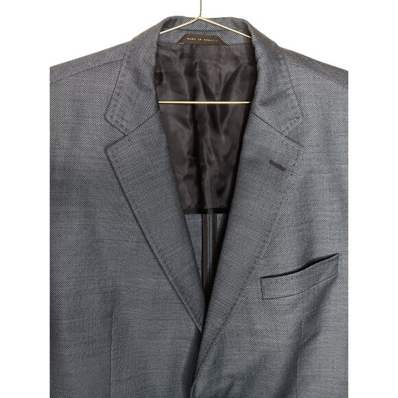 BOSS Men’s 46R Dark Blue Virgin Wool Blazer Sport Coat Croatia 3-Button 100% Woo - Picture 10 of 16